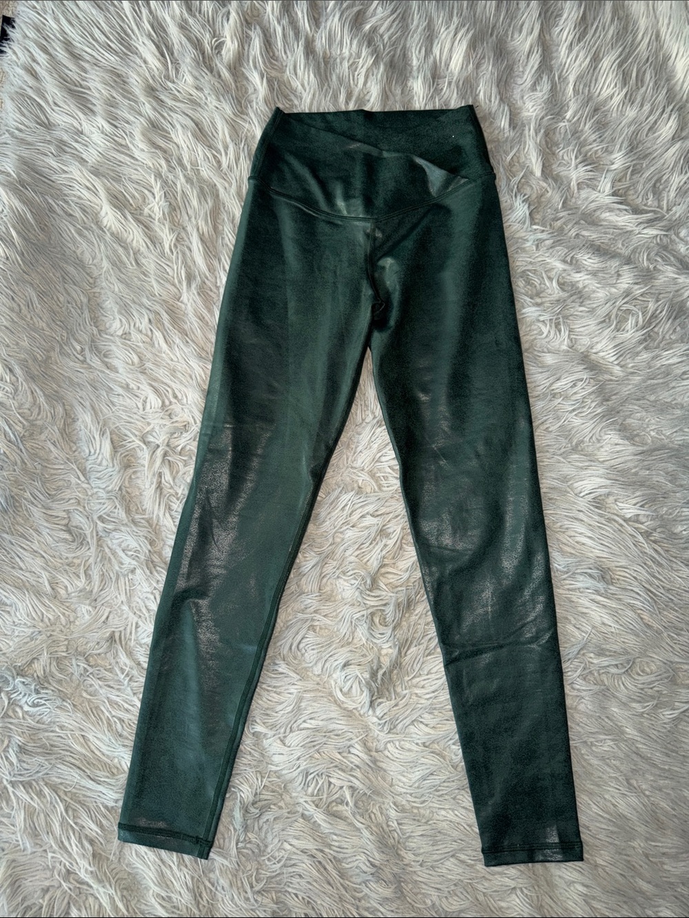 aerie Black Faux-Leather Leggings